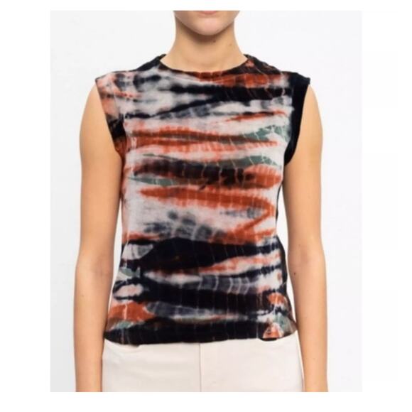 AllSaints Women’s Tie-Dye Velvet Velour Tank Size 6 - Picture 1 of 6